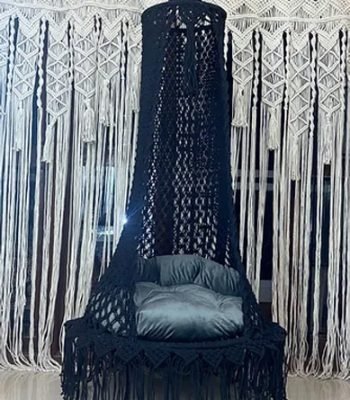 Black Macrame Swing