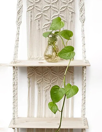 Macrame Shelf Wall Hanging (FL)