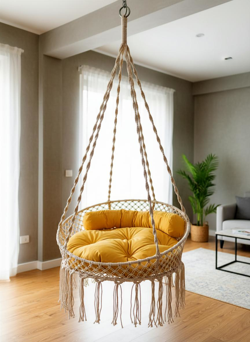 Macrame 35 Inch Chair Sofa