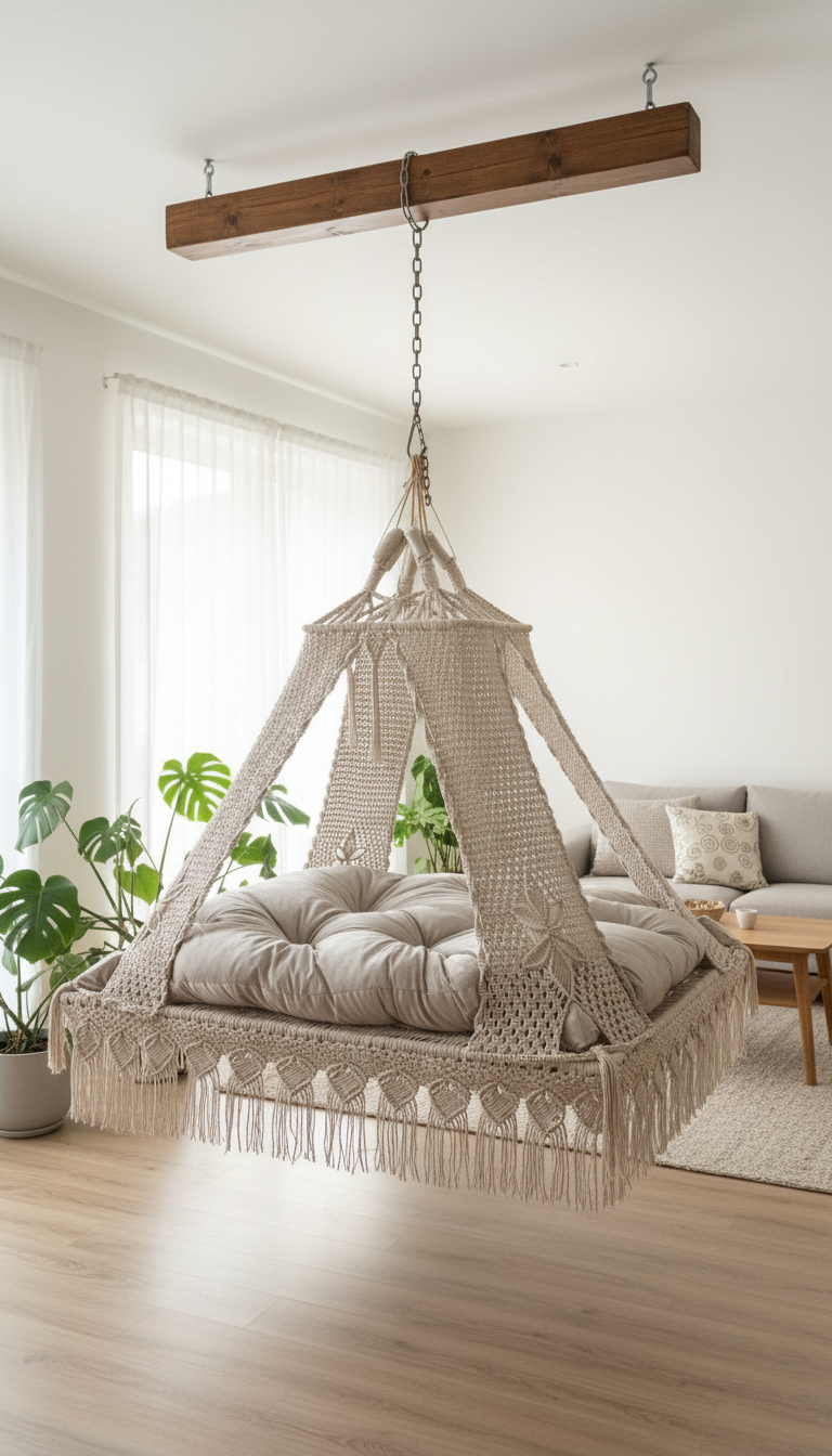 Macrame 62 x 72 Inches Bed