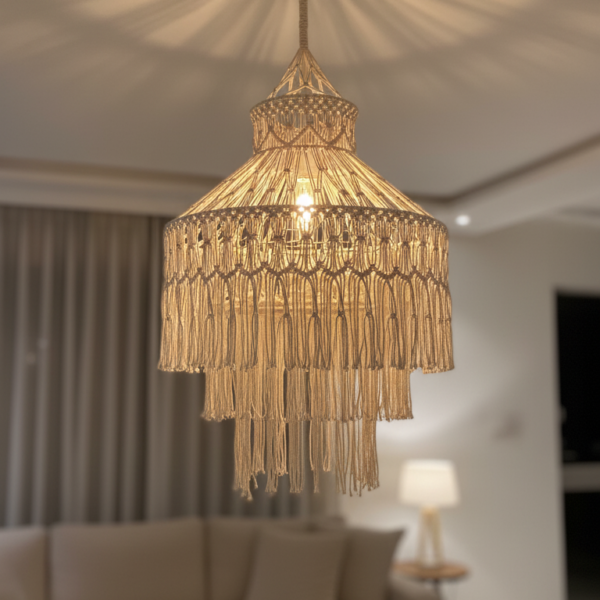 24” Macramé Chandelier