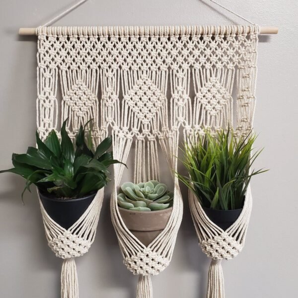 Macramé 3-Pot Hanger