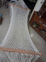 Top view of ProKnots cotton macrame hammock showing the open weave