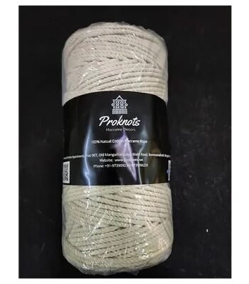 Macrame Cord White ( SIngle Cord 4 mm)