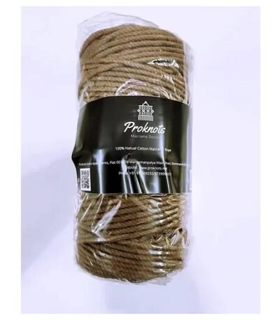 Macrame Cord Brown 4 mm 3ply Twisted