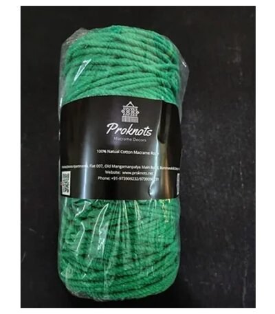 Macrame Cord Green 4 mm 3ply Twisted