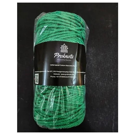 Macrame Cord Green 4 mm 3ply Twisted