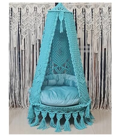 Blue Macramé Swing – Multiple Sizes