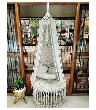 White Macramé Swing