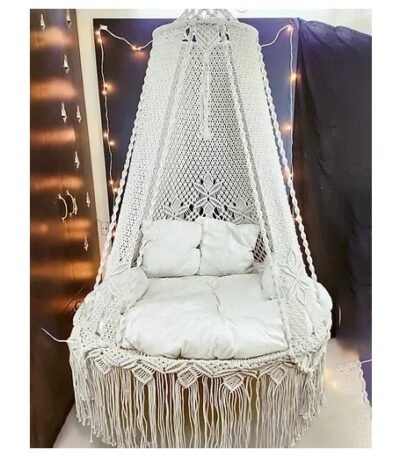 50-Inch Natural Macramé Swing
