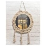 Handcrafted Macrame Mirror with Tassels