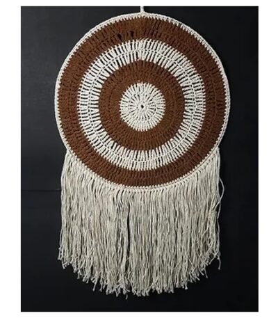 Crochet Dream Catcher (White and Brown)