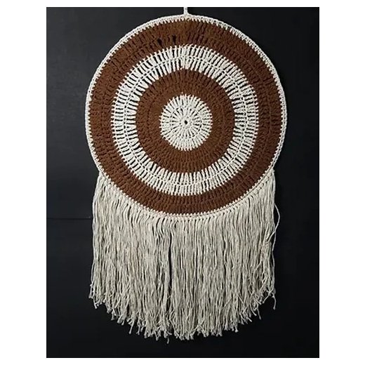 Crochet Dream Catcher (White and Brown)