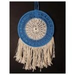 Crochet Dream Catcher (Light Blue and White)