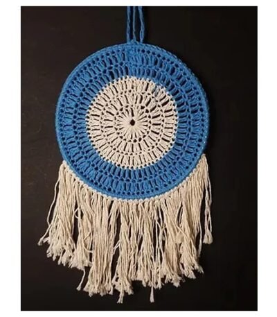 Crochet Dream Catcher (Light Blue and White)