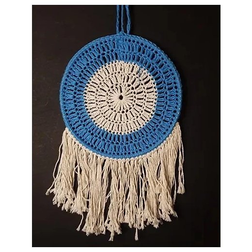Crochet Dream Catcher (Light Blue and White)