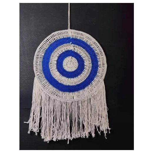Dark Blue & White Dream Catcher Crochet
