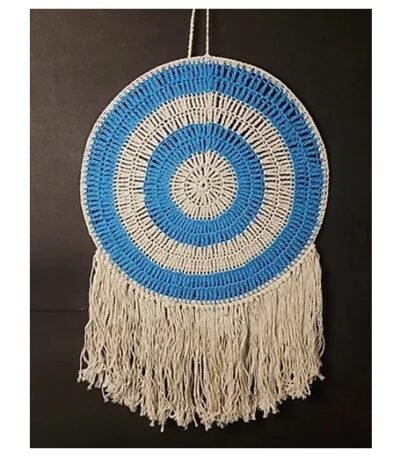 Crochet Dream Catcher (Light Blue & White)