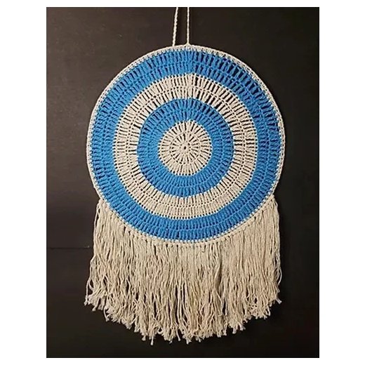 Crochet Dream Catcher (Light Blue & White)