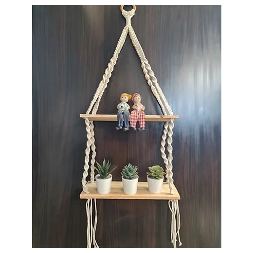 Twister and Tier Macrame Shelf
