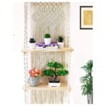 Macrame Shelf Wall Hanging-Two Tier