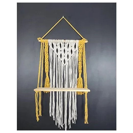 Citrus Zest Macrame Shelf Wall Hanging