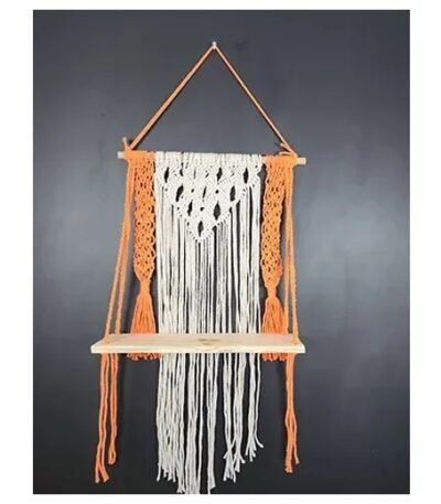 Sunny Blooms Macrame Plant Shelf