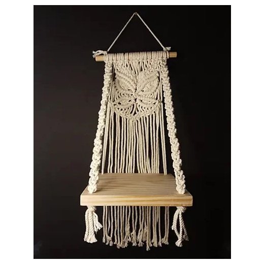 Butterfly Macrame Shelf (Wall Hanging)