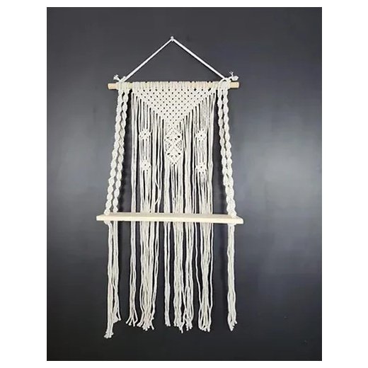 Natural Elegance Floating Macrame Shelf Hanging