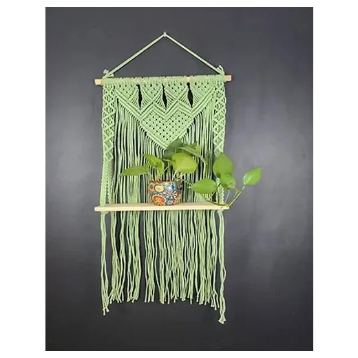 Botanical Beauty Macrame Shelf