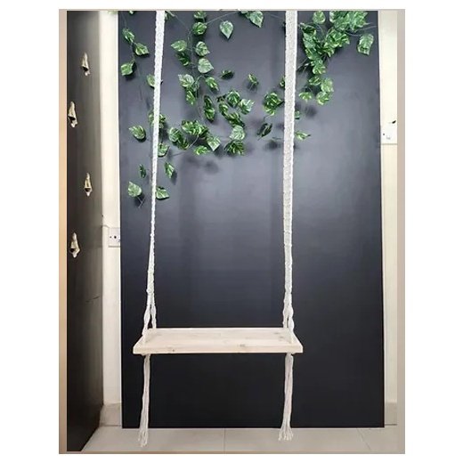 Macramé Wooden Plank Swing